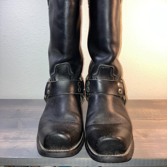 Double-H Women's Black Harness Motorcycle Boots - Picture 5 of 6